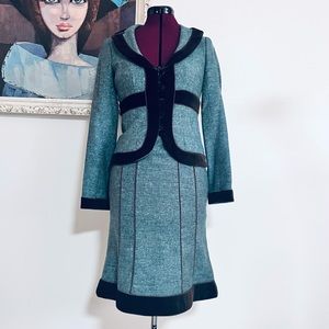 Nanette Lapore Tweed Skirt Suit Dress NWT size XS 0 2
